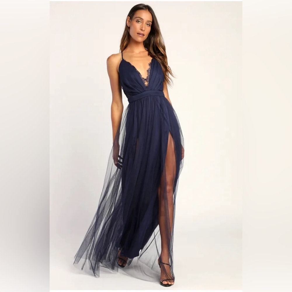 Lulus Navy Blue Maxi Dress
